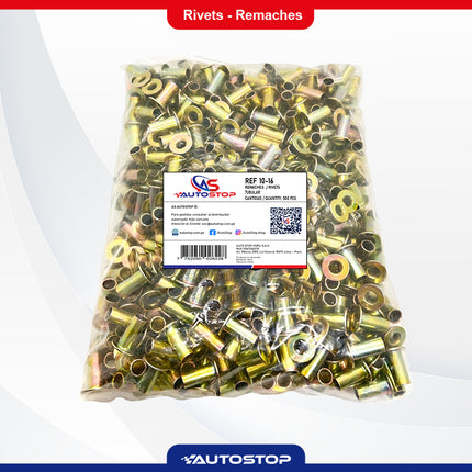 Remache de Fierro 10-16 Tubular